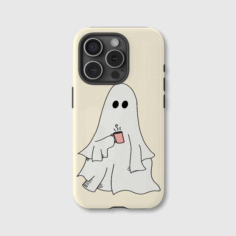 Cute Coffee Ghost Magnetic Phone Case | Ideal Spooky Season Gift for iPhone Owners