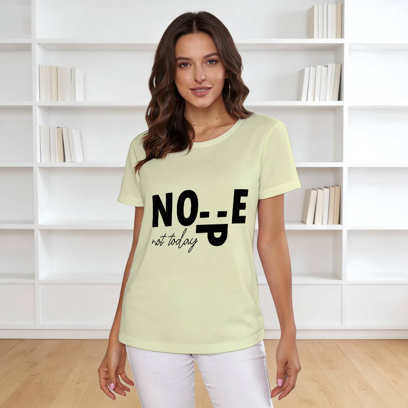 Funny 'Nope Not Today' T-Shirt for Women Daily Casual Wear