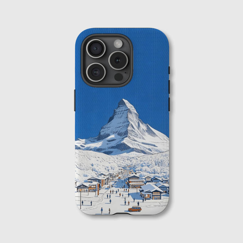 Matterhorn Alpine Snow Scene Magnetic Phone Case for Winter Lovers Holiday Gifting