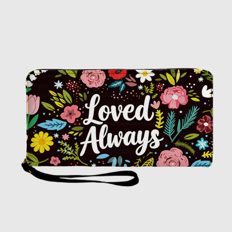 'Loved Always' Floral Wristlet Wallet - Gift for Her
