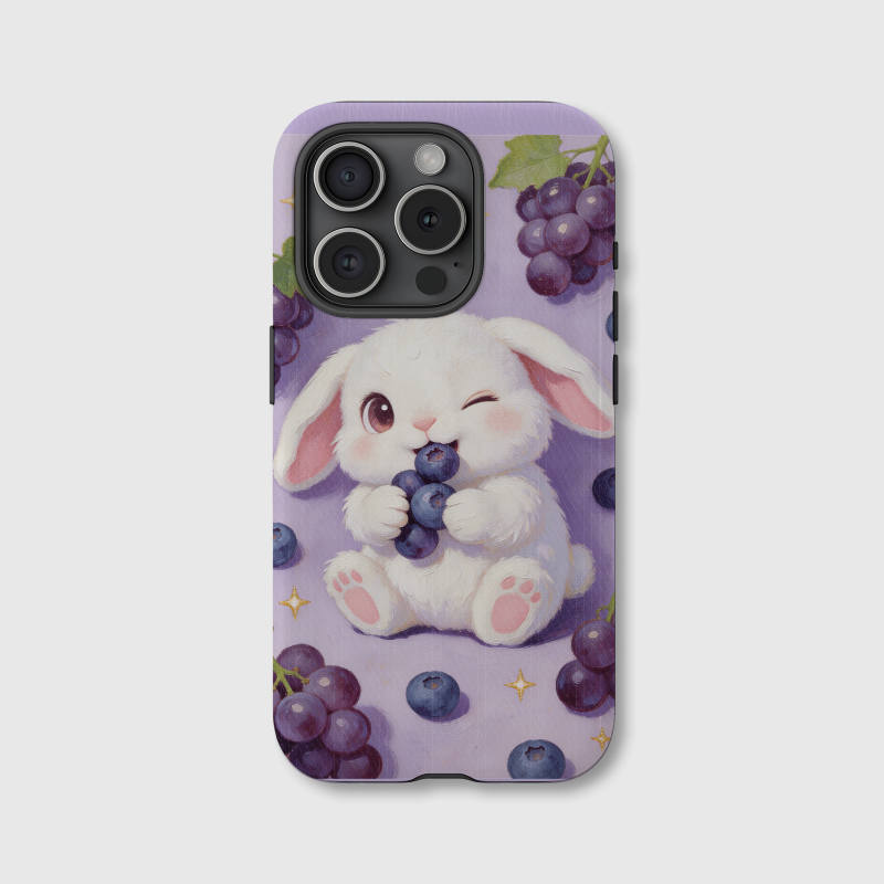 Cute Purple Bunny Grape Magnetic Phone Case for Animal Lovers Holiday & Birthday Gifts