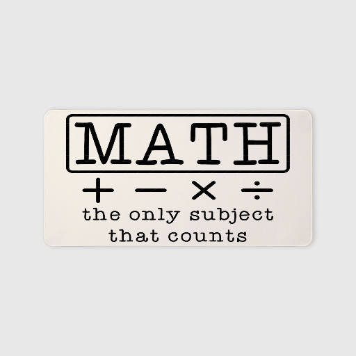 Funny Math Quote Extended Desk Mat for Teachers & Students Back to School