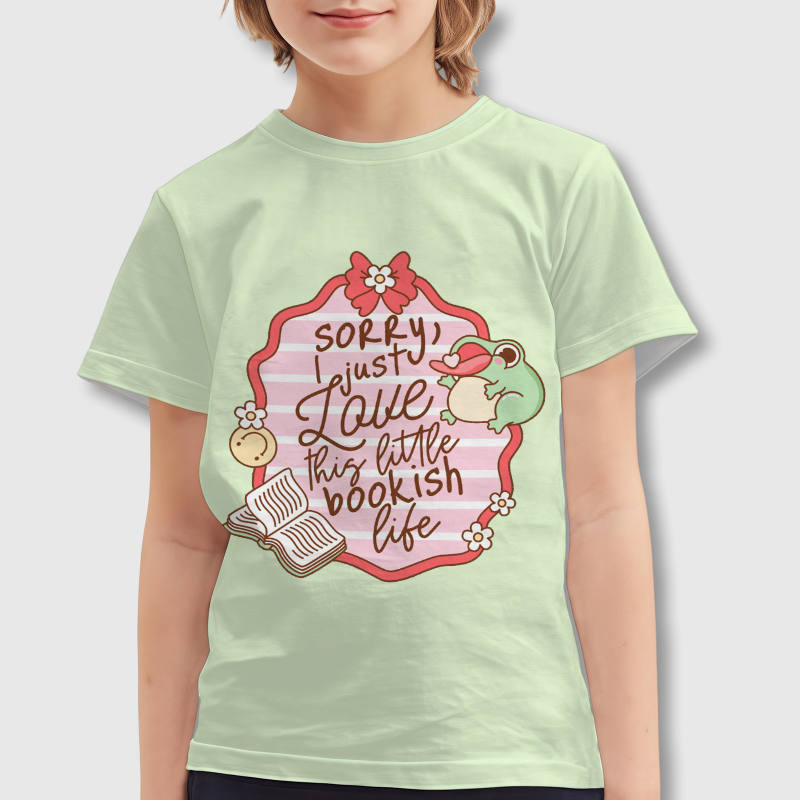 Bookish Frog Kids T-Shirt for Back to School Gifts