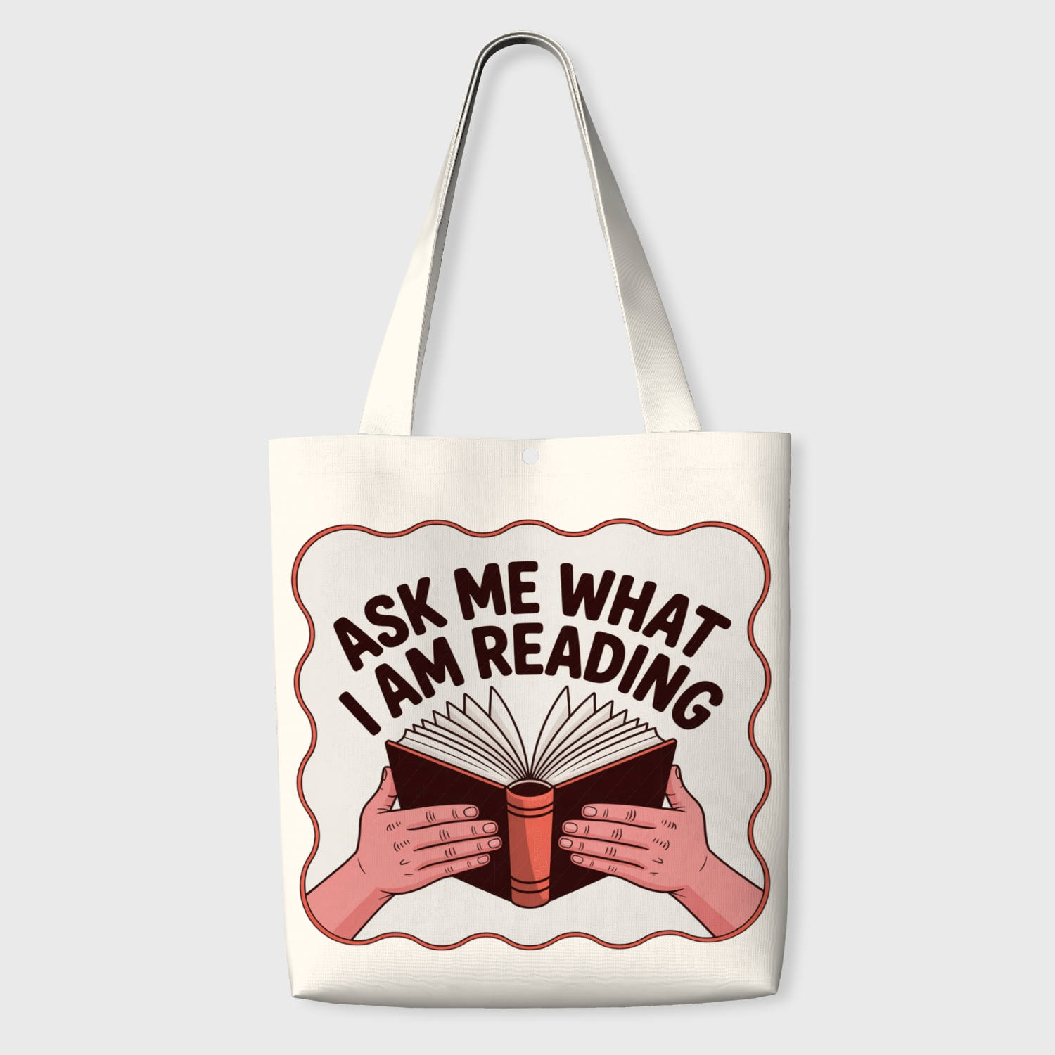 Funny Reading Quote Tote Bag for Book Lovers Daily Use