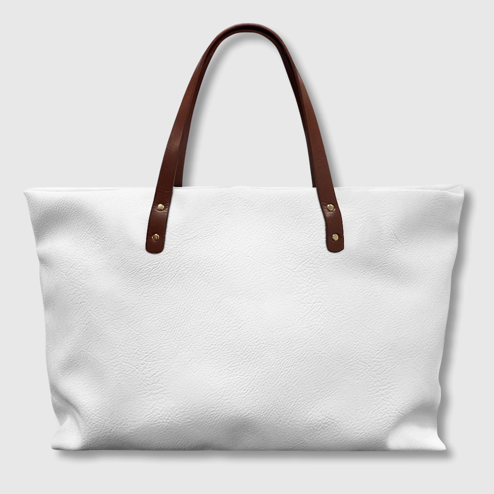 Customizable PU Leather Tote Bag