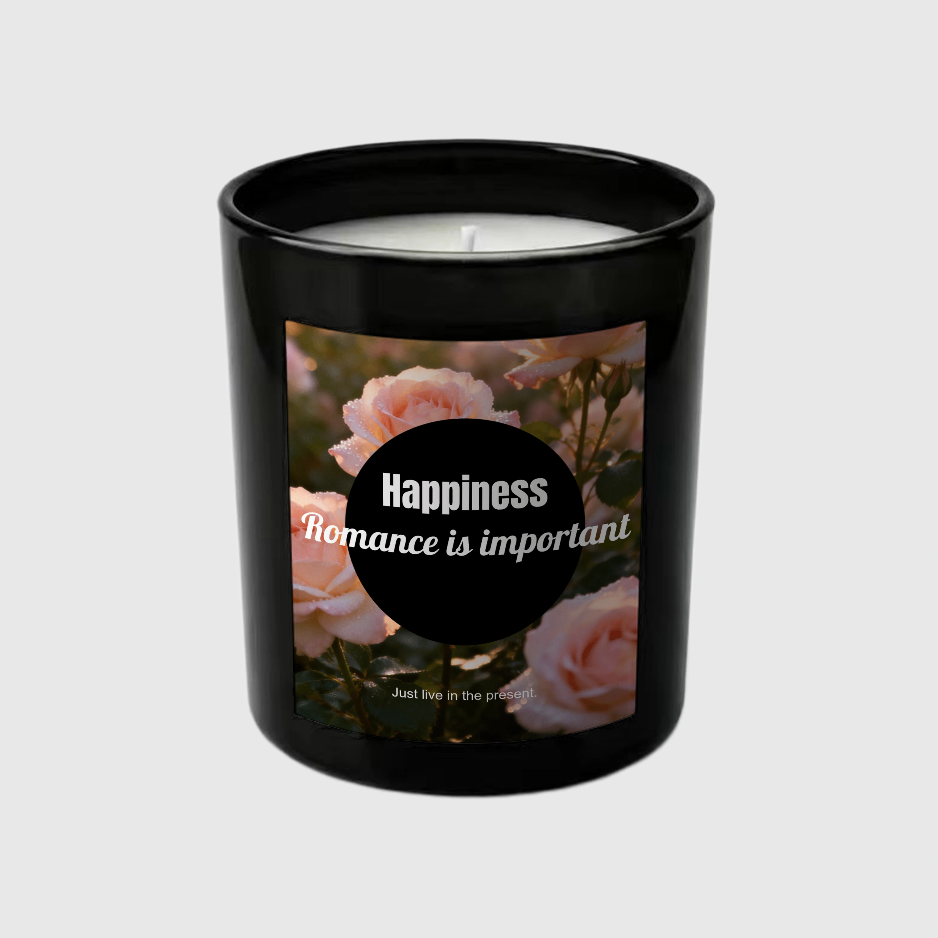 Custom Floral Hidden Message Candle for Friend Valentine Gift