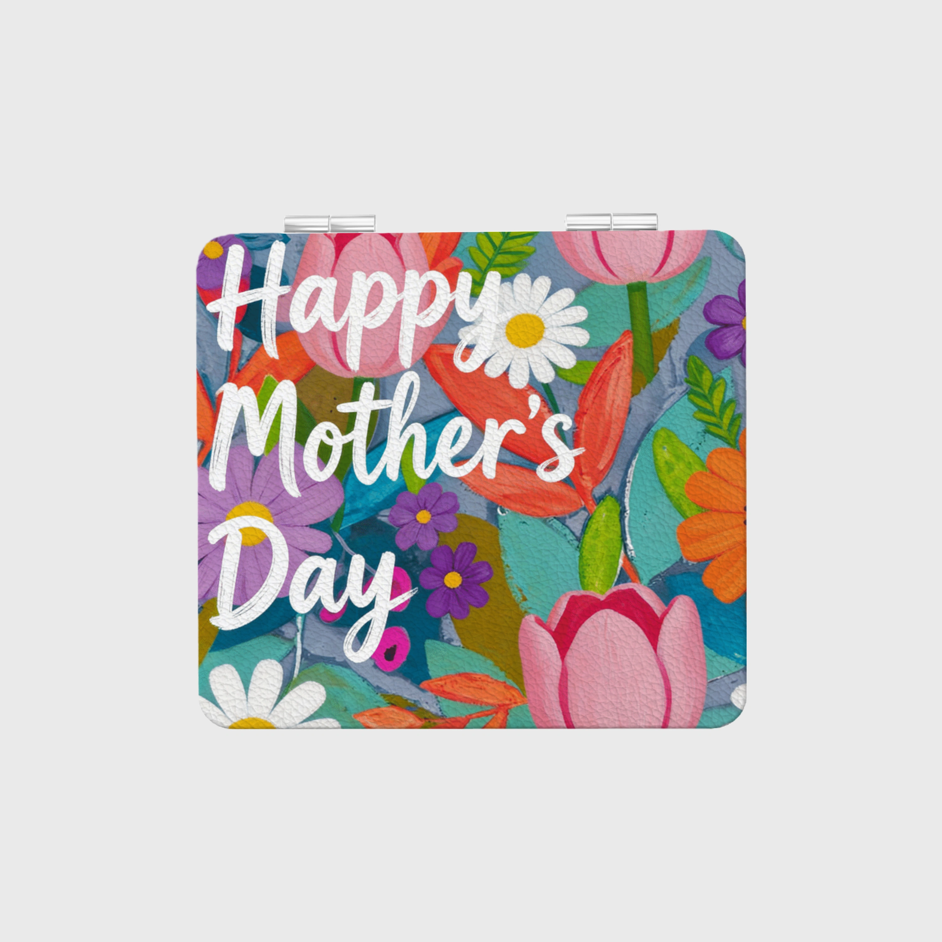Personalized Happy Mother's Day Square Pocket Mirror | Custom Gift for Mom