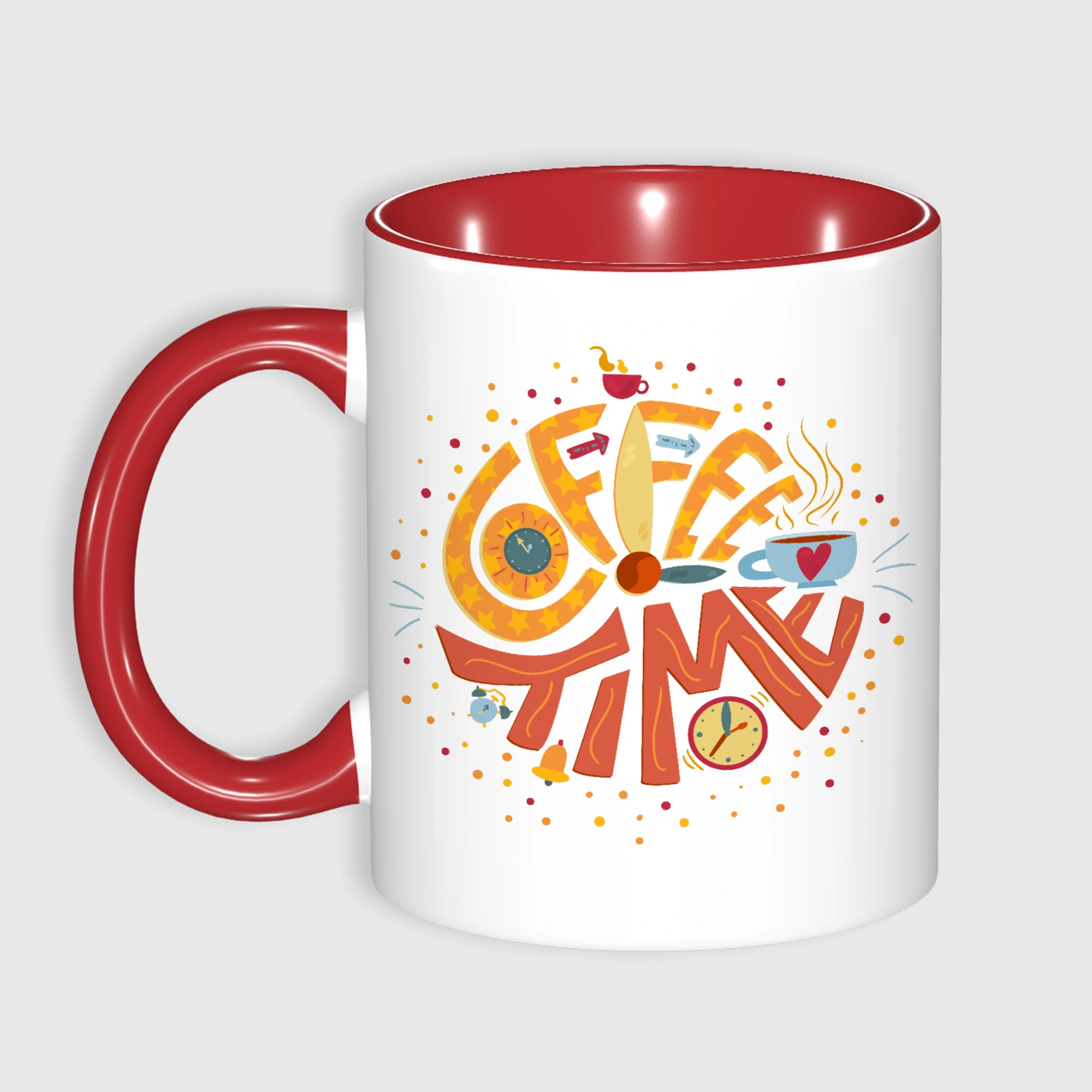 Coffee Time Graphic Ceramic Mug for Coffee Lovers Daily Gift