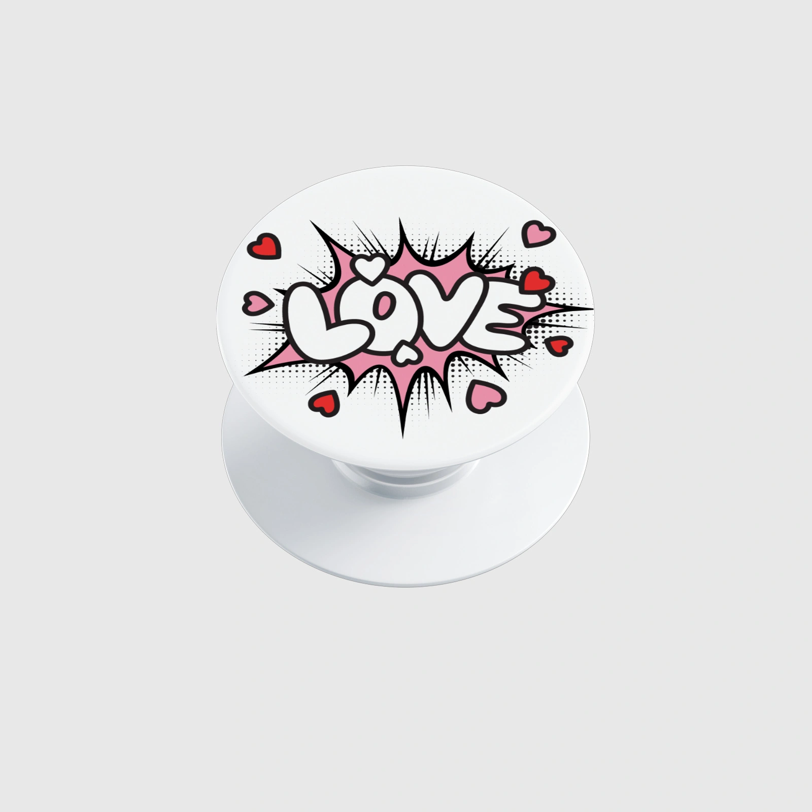 Comic Love Heart MagSafe Phone Grip for Valentine's Day Gift