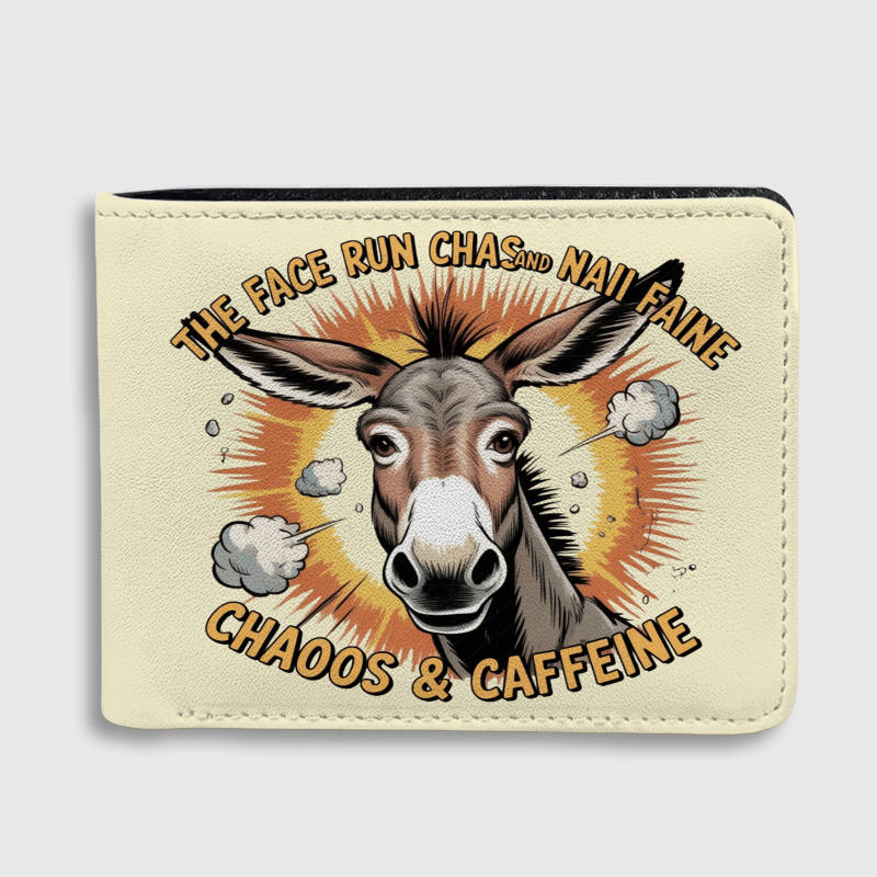 Funny Donkey Print Wallet for Coffee Lovers Birthday Gift