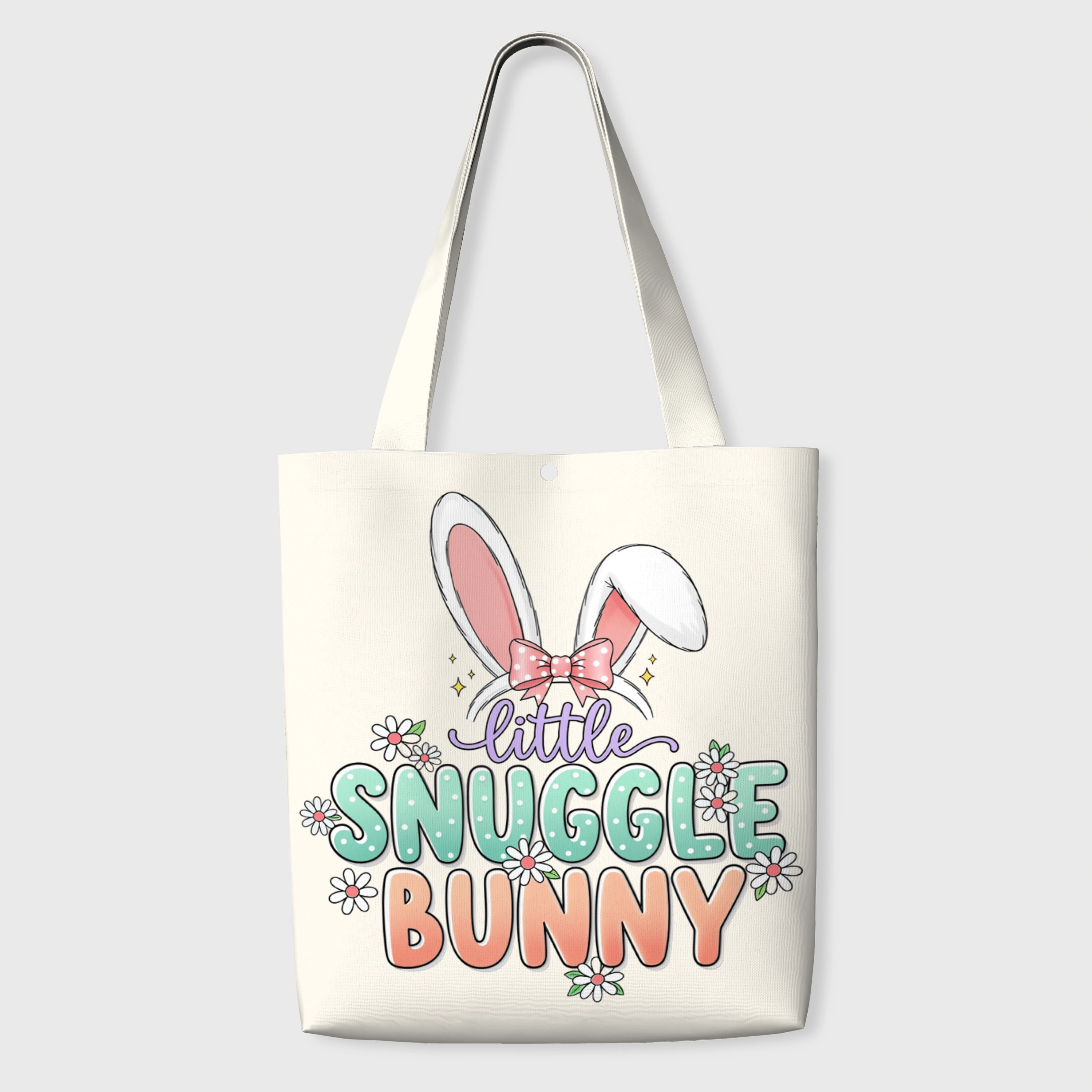Little Snuggle Bunny Tote Bag for Easter Daily Use