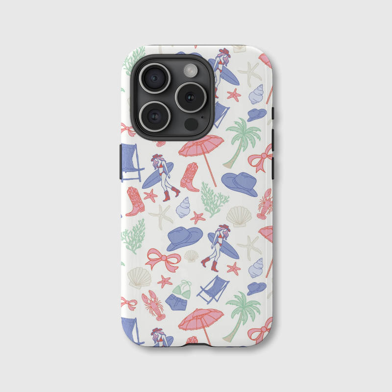 Coastal Cowgirl Beach Print Magnetic Phone Case Cute Summer Gift for Girls & Women
