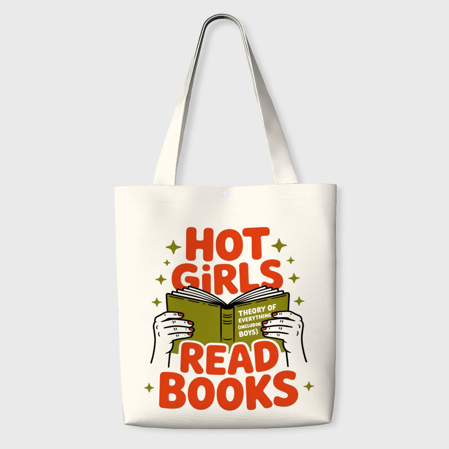 Hot Girls Read Books Tote Bag for Book Lovers Gift