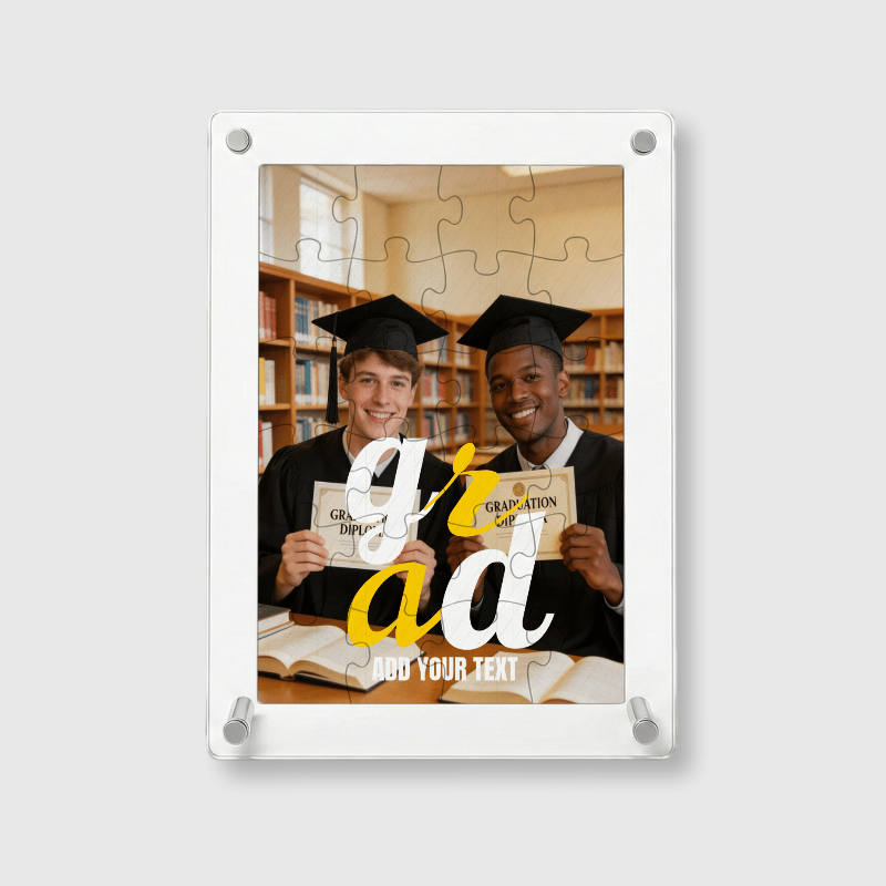 Custom Grad Photo Acrylic Puzzle Graduation Gift