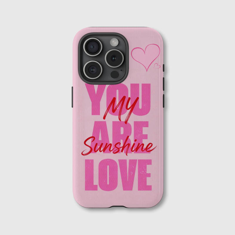 Pink Love Quote Magnetic Phone Case for Romantic Valentine's Day Couple Gifts