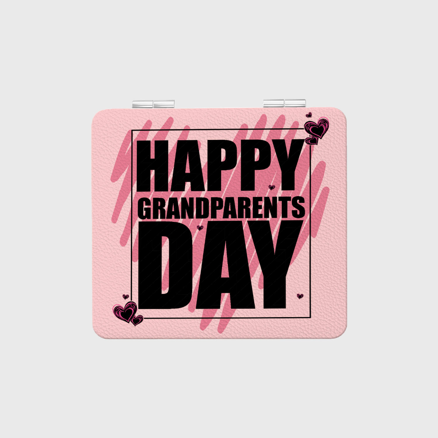 Happy Grandparents Day Square Portable Pocket Makeup Mirror for Grandma