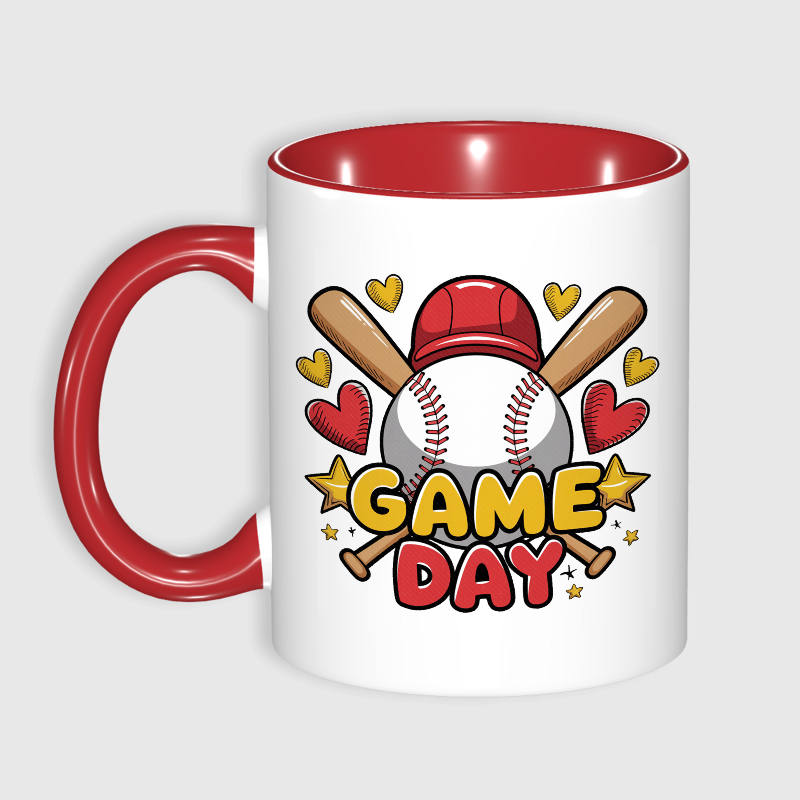 Baseball Game Day 11oz Ceramic Mug for Sports Fans Gifts