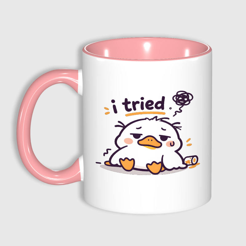 Funny Tired Duck Quote Mug for Friend Daily Use Gift