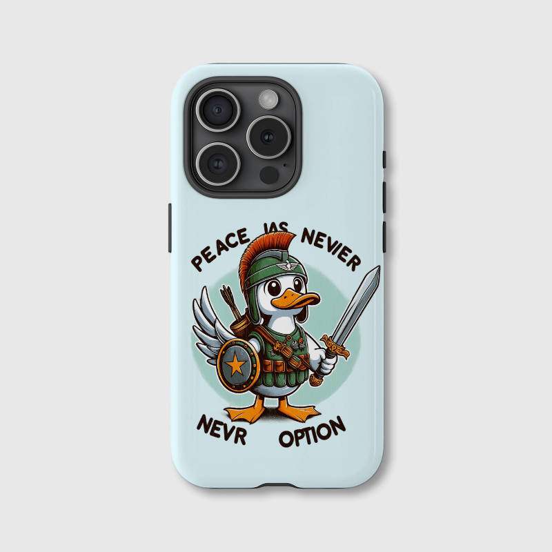 Funny Warrior Duck Magnetic iPhone Case for Friends Birthday and Holiday Gifting