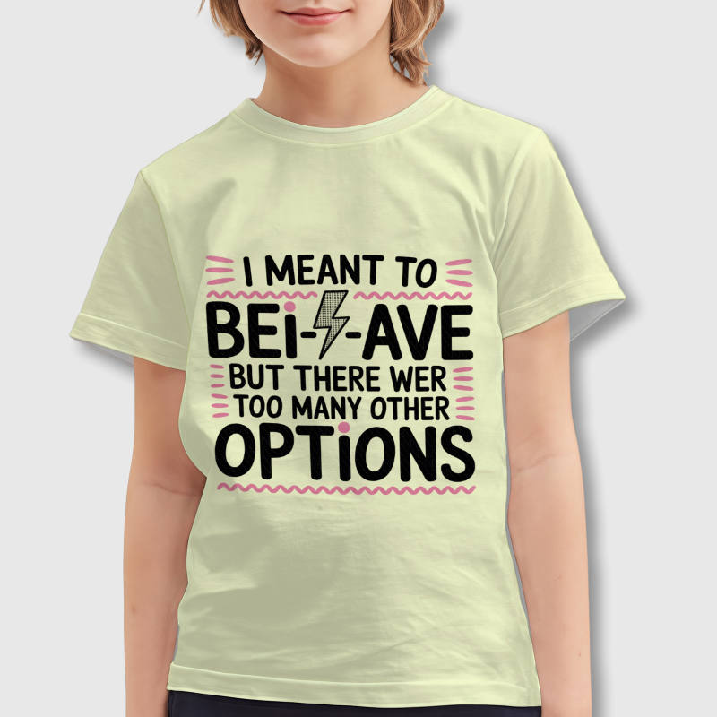 Funny Misbehave Quote Kids T-Shirt for Back to School