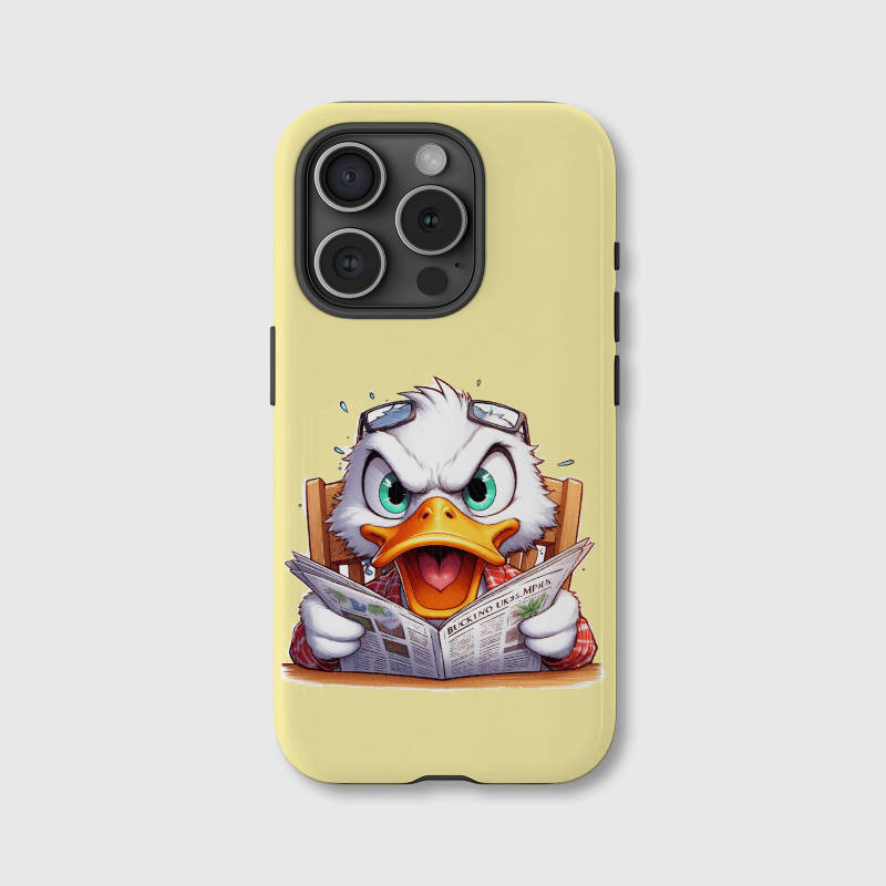 Funny Angry Duck Magnetic Phone Case Cute Fun Gift for Friends Birthday Holiday Gifting