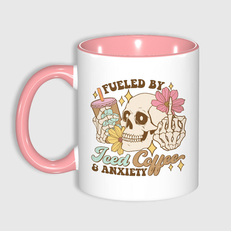 Funny Skeleton Iced Coffee Mug for Coffee Lovers Daily Use