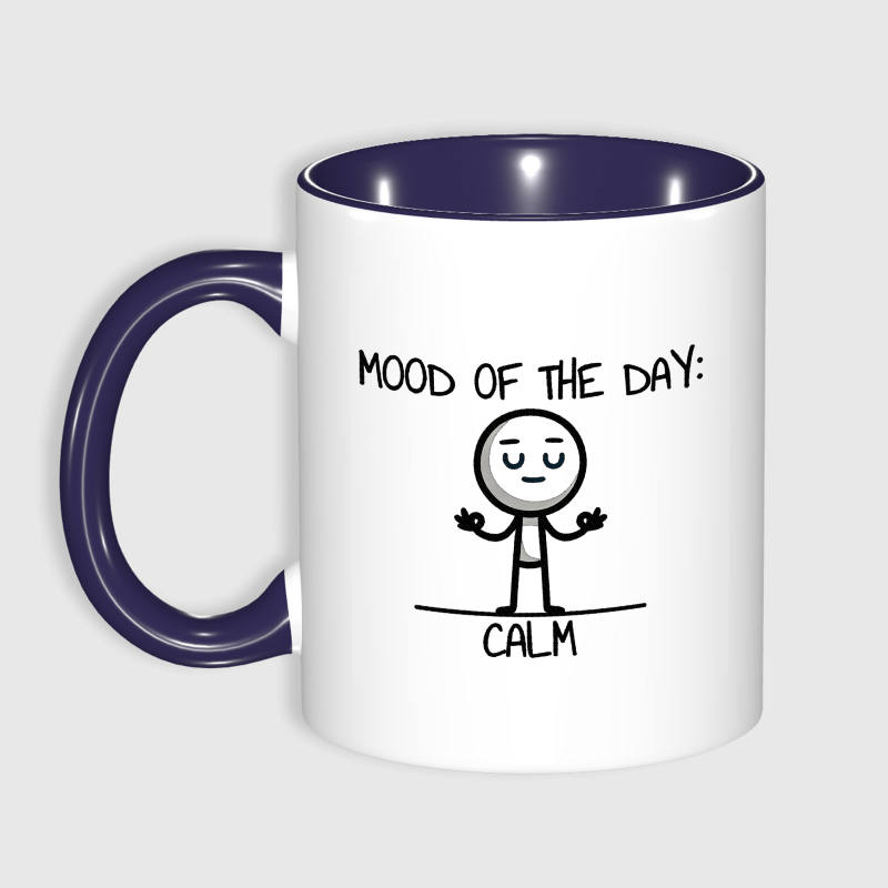 Calm Yoga Stick Figure Coffee Mug for Yoga Lovers Daily Use