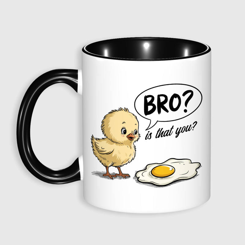 Funny Chick Egg Pun 11oz Ceramic Mug for Friend Gag Gift