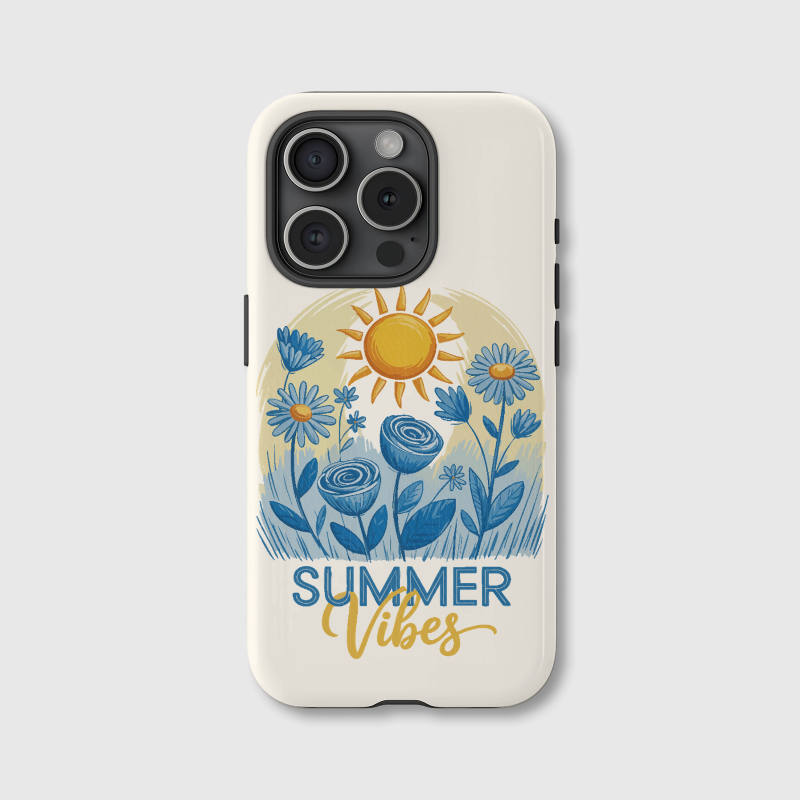 Summer Vibes Floral iPhone Case for Women, Cute Gift for Summer Birthdays & Getaways