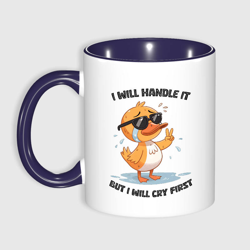 Funny Crying Duck Ceramic Mug for Friend Daily Use Gift