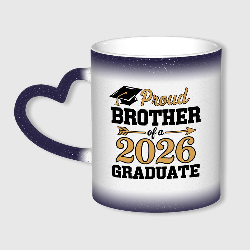 Proud Brother of 2026 Grad Color Changing Mug Grad Gift