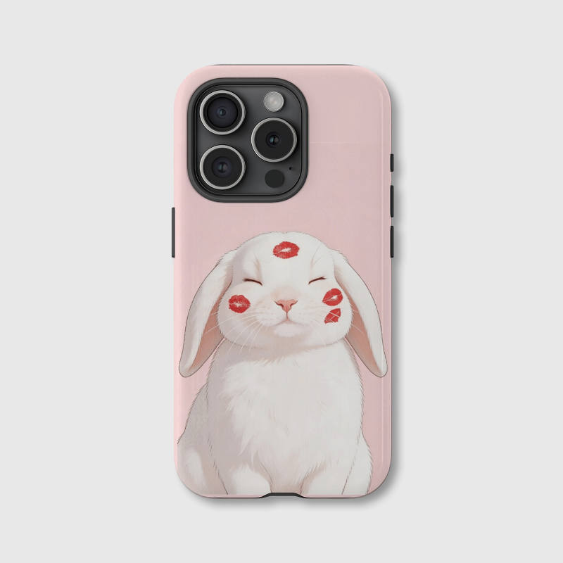 Cute Kissed Bunny Magnetic Phone Case Perfect for Valentine's Day Girlfriend Gifts