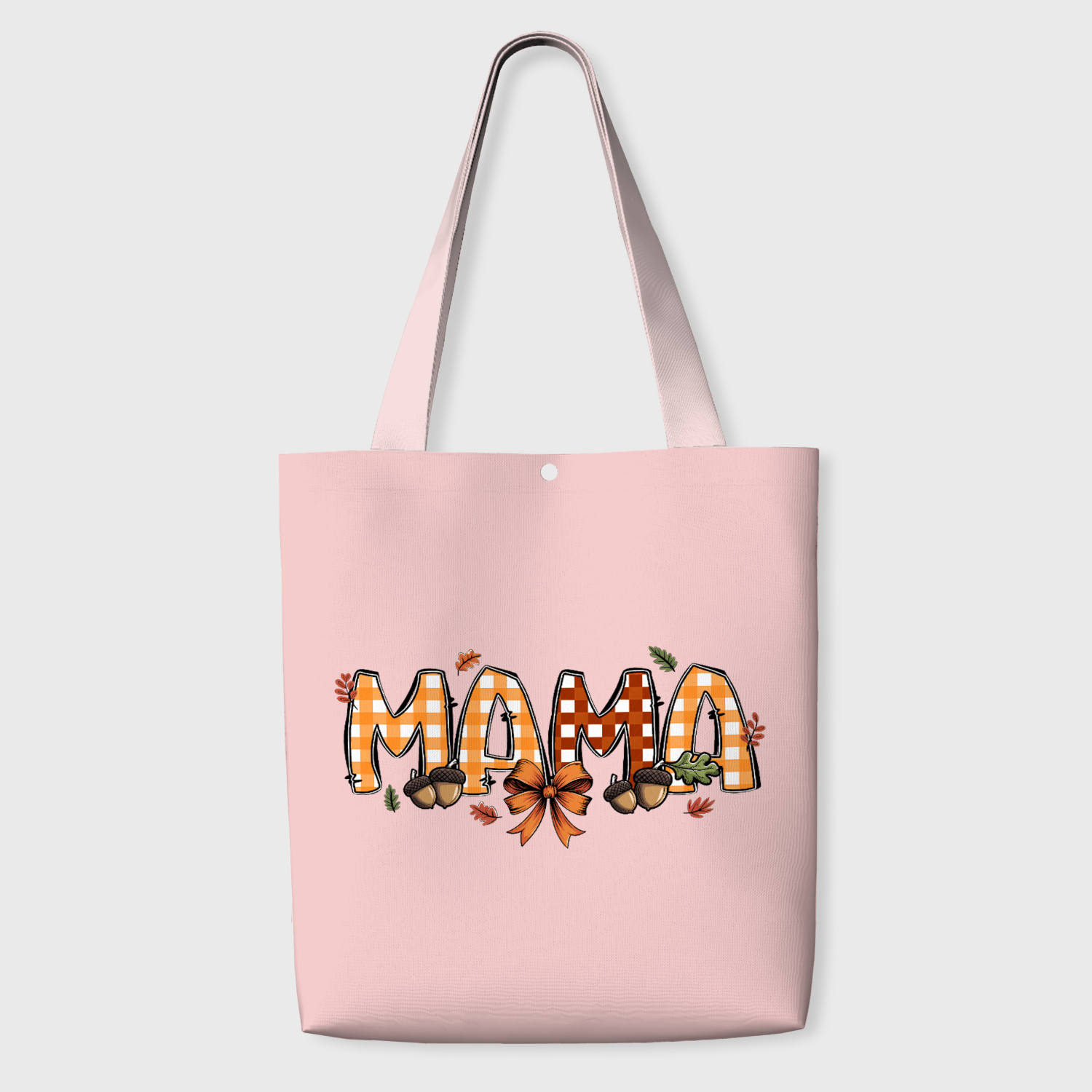 Fall Plaid MAMA Tote Bag for Moms Thanksgiving Gift