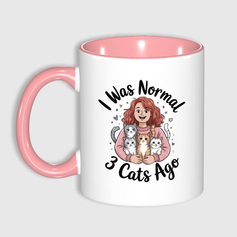 Funny Cat Quote 11oz Pink Mug for Cat Lovers Gift