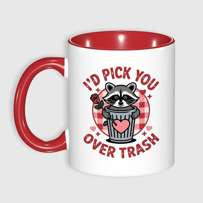 Funny Raccoon Pun Ceramic Coffee Mug for Valentine's Day Gifts
