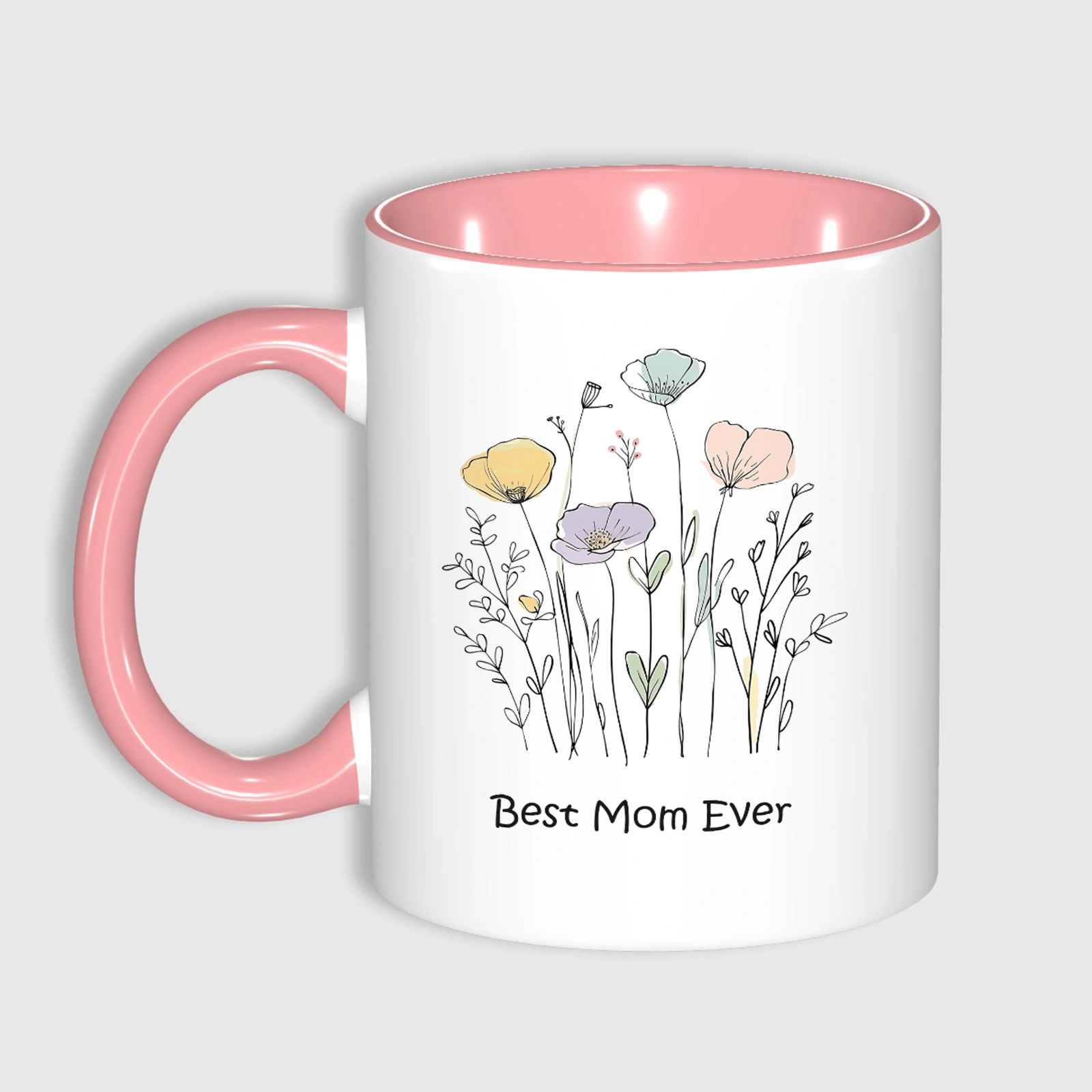 11oz Pink Accent 'Best Mom Ever' Mug - Mother's Day Gift