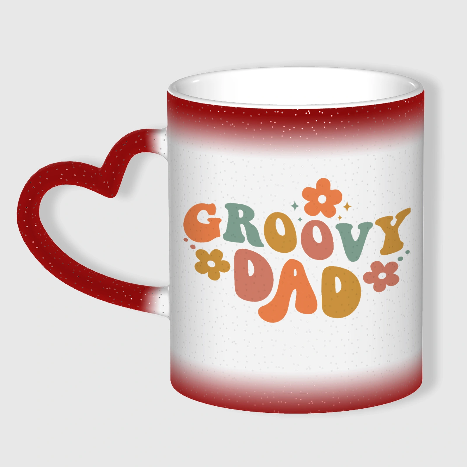 Groovy Floral Dad Heat Changing Mug for Father's Day Gift