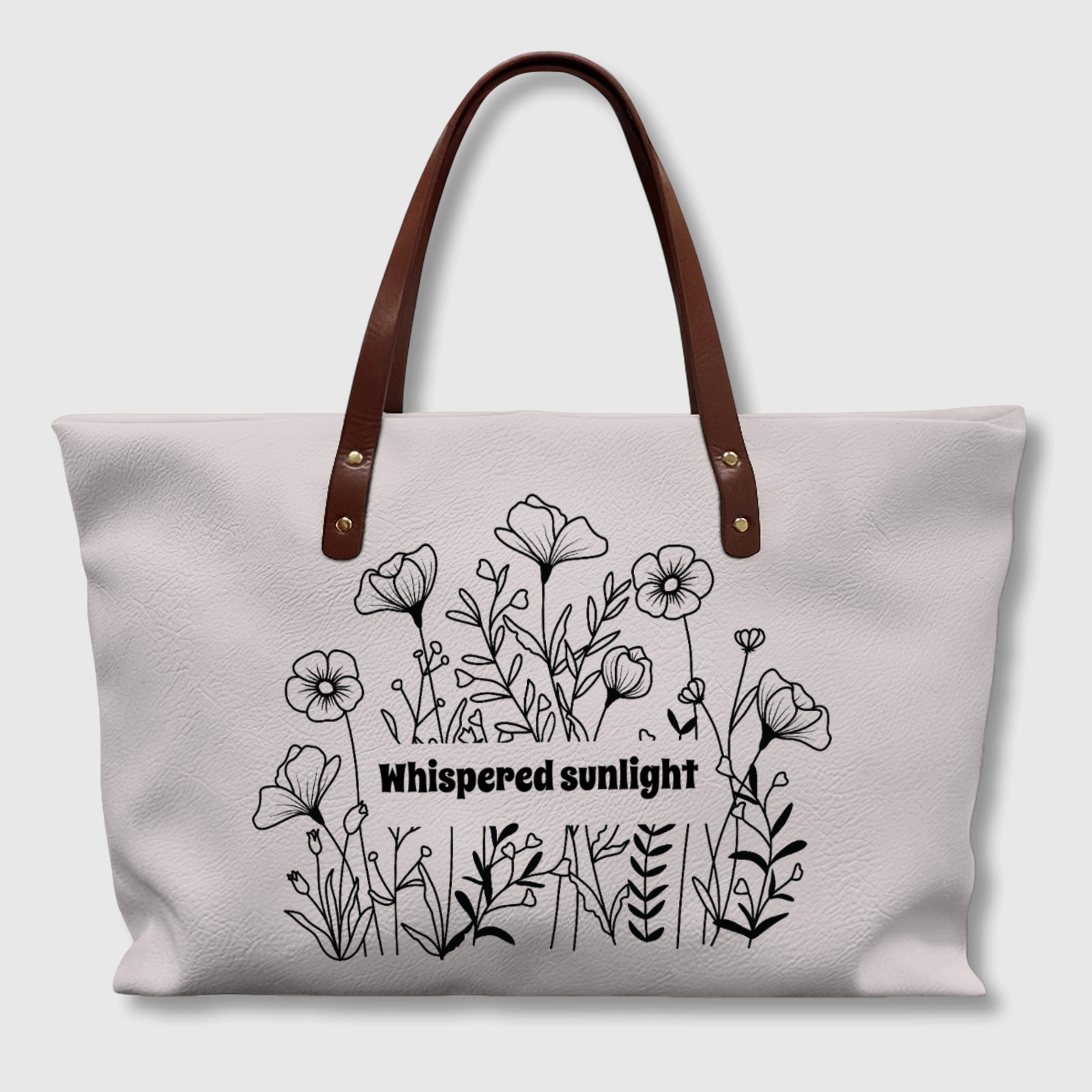 Custom Whispered Sunlight Floral Tote Bag for Daily Use
