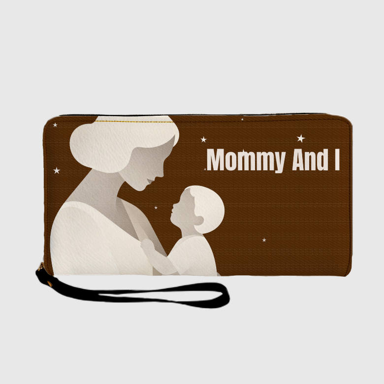 Mommy and I Custom Zip Wallet for Mom Mother's Day Gift