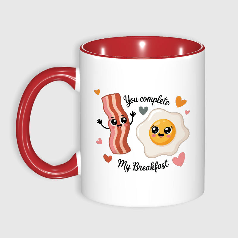 11oz Cute Bacon Egg Mug for Couples Valentine's Day Gift