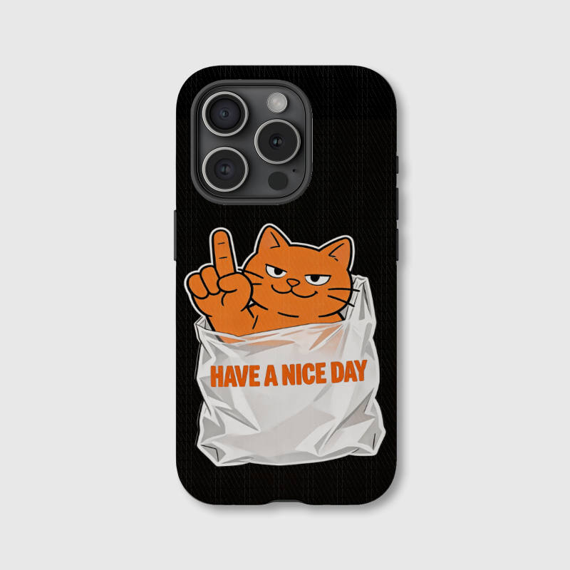 Funny Sassy Orange Cat Magnetic Phone Case for Cat Lovers