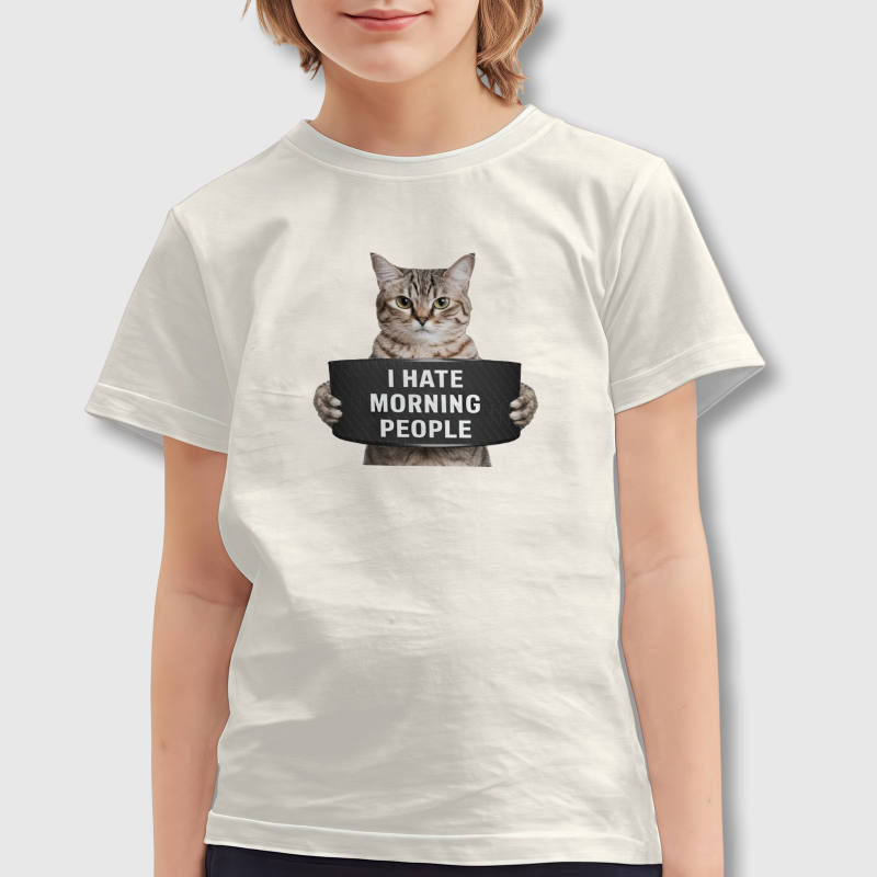 Funny Cat Quote Kids T-Shirt for Pet Lovers Casual Wear