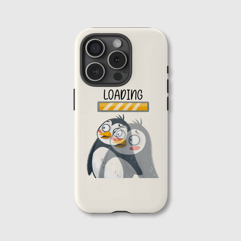 Funny Loading Penguin iPhone Case for Penguin Lovers Daily Use