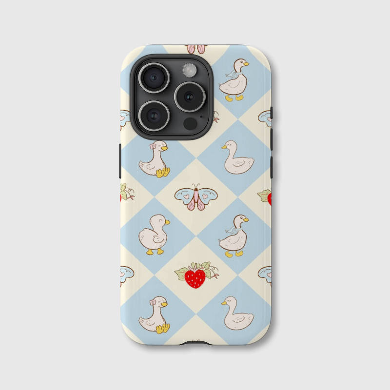 Cute Duck Lattice Magnetic Phone Case Great for Women Girls Birthday Holiday Gifts