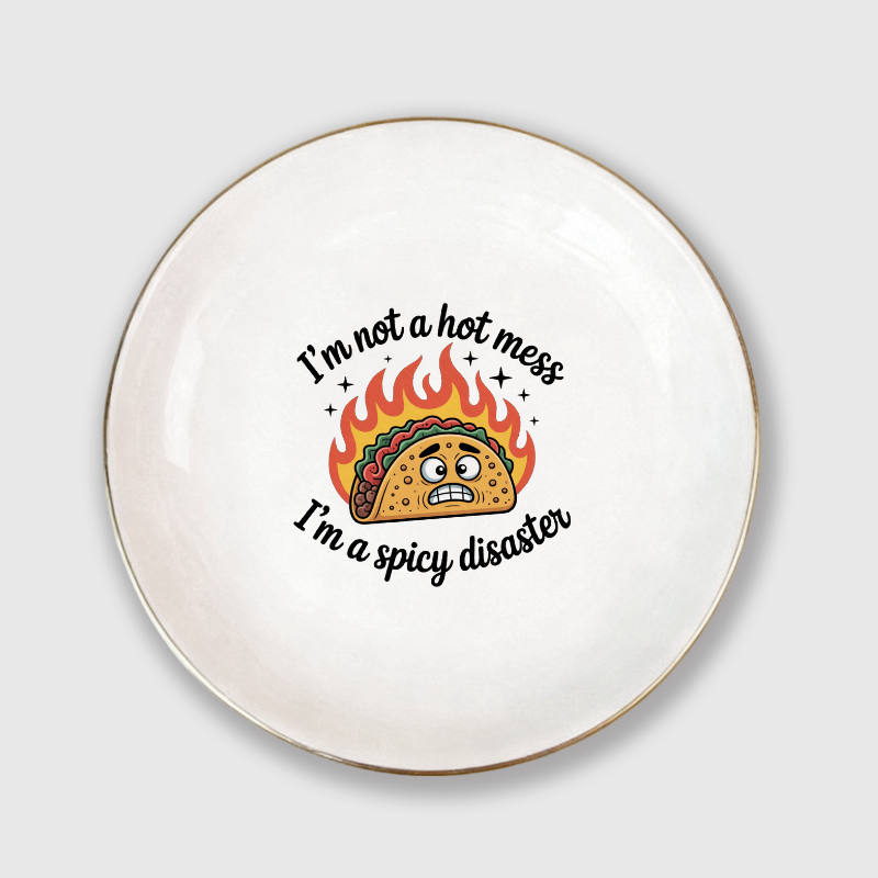 Funny Taco Pun Ceramic Tray for Taco Lovers Gift