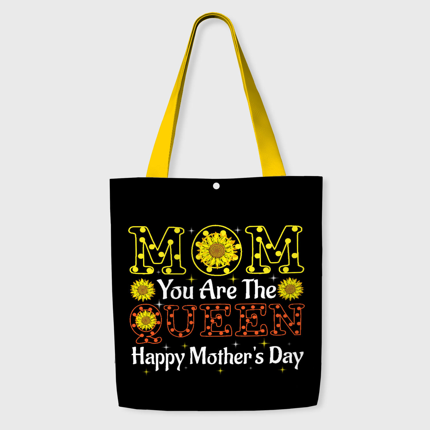 Sunflower Queen Quote Tote Bag for Mom Mother's Day Gift