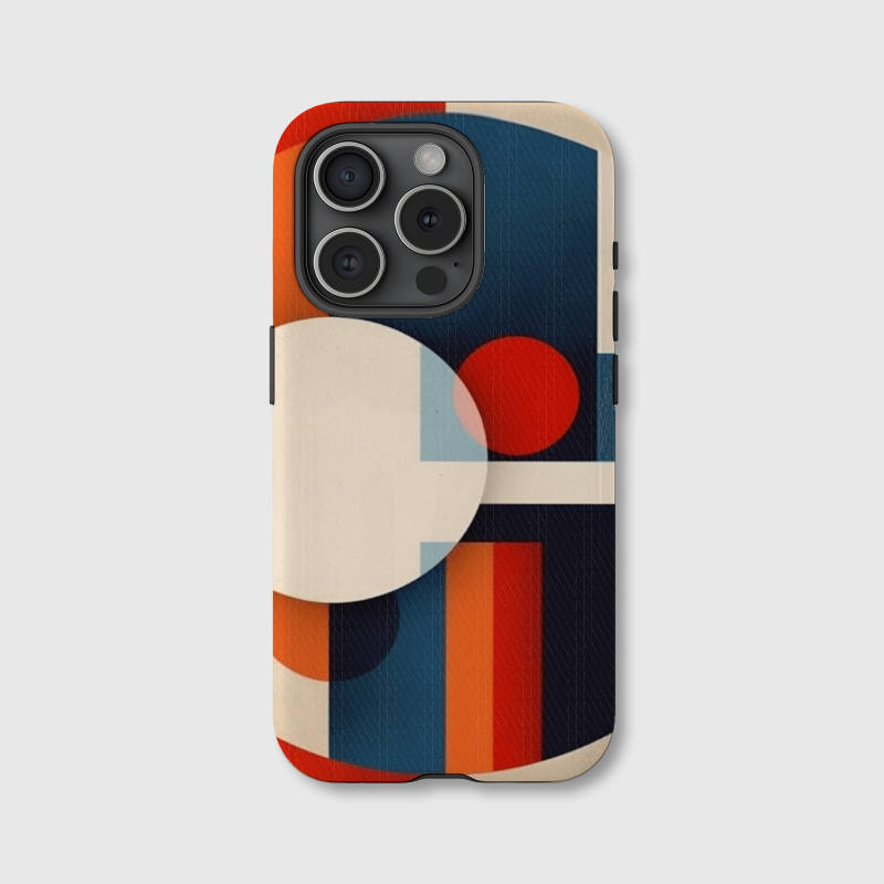 Retro Bauhaus Geometric Magnetic Phone Case for Holiday & Birthday Gifting