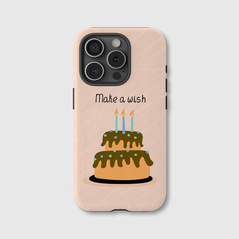 Make a Wish Birthday Cake Magnetic Phone Case for Gift Giving and Special Occasions