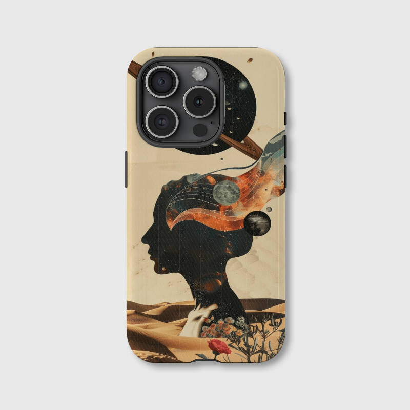 Custom Surreal Cosmic Portrait Magnetic iPhone Case - Personalized Gift for 15/16/17 Series