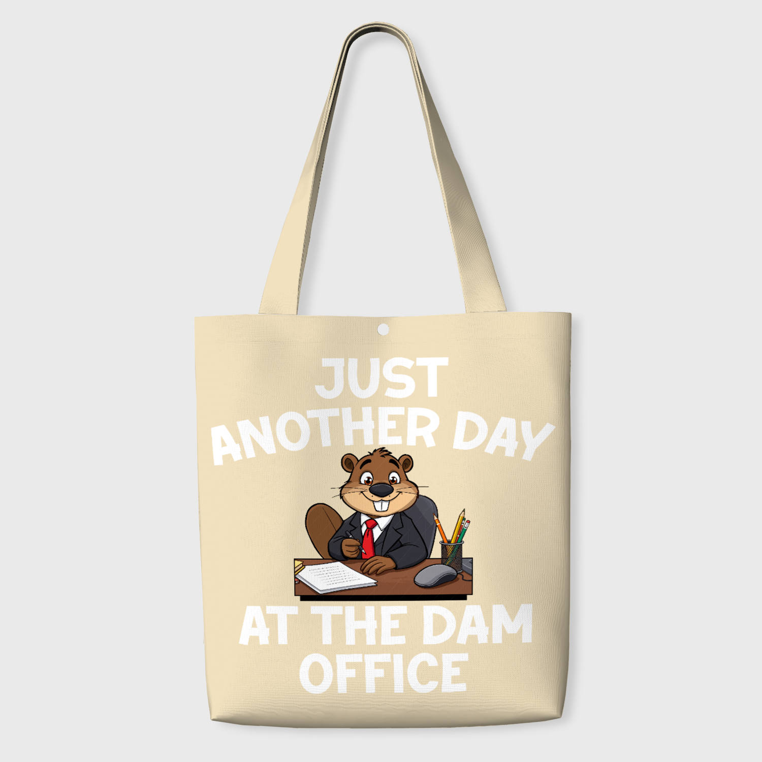 Funny Dam Office Beaver Tote Bag for Coworkers